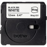 Recharge Brother BTAG noir sur blanc 12 mm