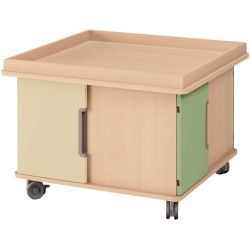 Lot de 2 portes + 2 étagères vertes