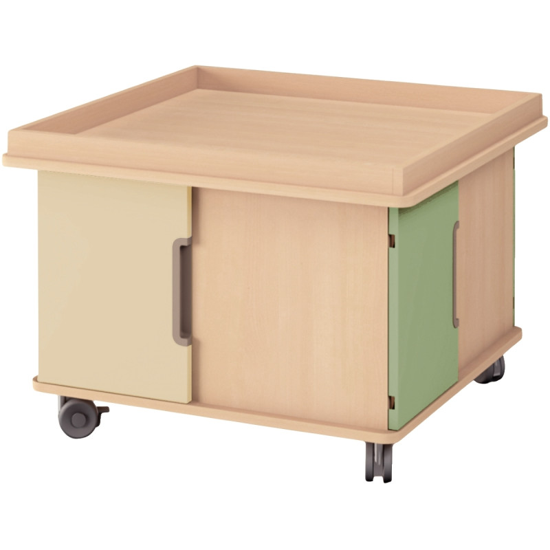 Lot de 2 portes + 2 étagères vertes