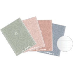 Cahier piqué AURORA 120 pages 80g, format A4, ligné 8mm