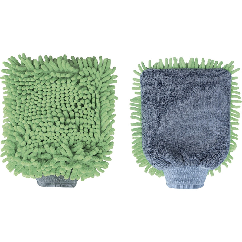 Gant microfibre double face vert