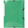 Chemise 3 rabats à élastiques en carte lustrée 425g, vert foncé