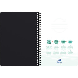 Cahier à reliure intégrale 180 pages OCEANIS format A5, quadrillé 5x5,