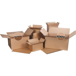 Paquet de 10 caisses américaines 300x300x300 double cannelure