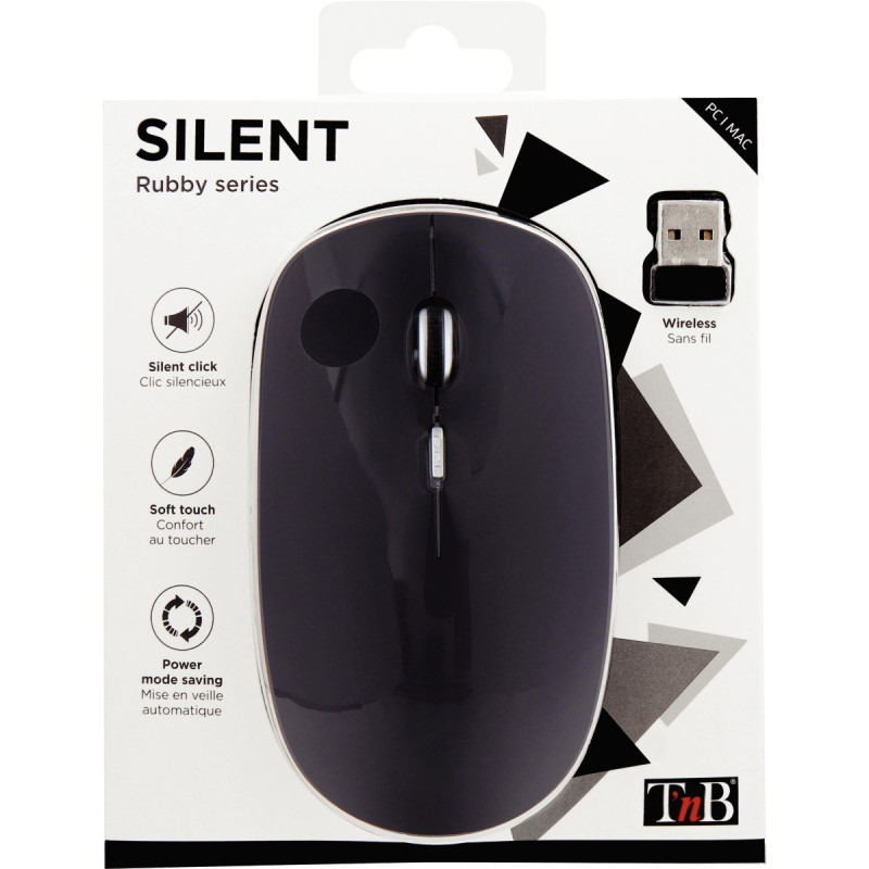 Souris sans fil T'NB Rubby couleur noir-silver