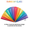 Trieur extensible avec bouton RAINBOW CLASS en polypropylène, 12 compa