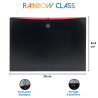 Trieur extensible avec bouton RAINBOW CLASS en polypropylène, 12 compa