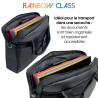 Trieur extensible avec bouton RAINBOW CLASS en polypropylène, 12 compa