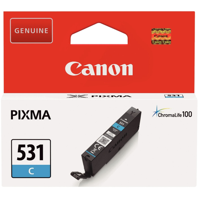 Canon 531 cartouche jet d'encre cyan authentique (CLI531C)