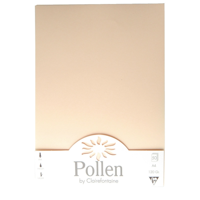 Paquet de 50 feuilles Pollen 210x297mm 120g ivoire