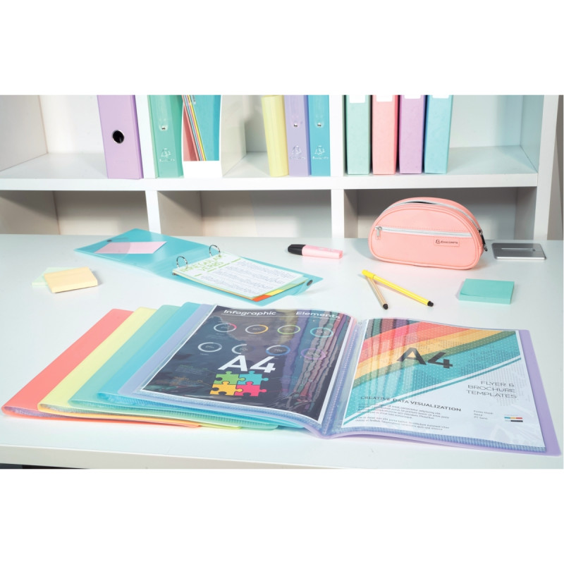 Protège-documents CHROMALINE Pastel 40 vues, coloris assortis