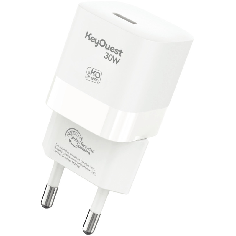 Chargeur secteur avec cordon USB type C vers type C 30W