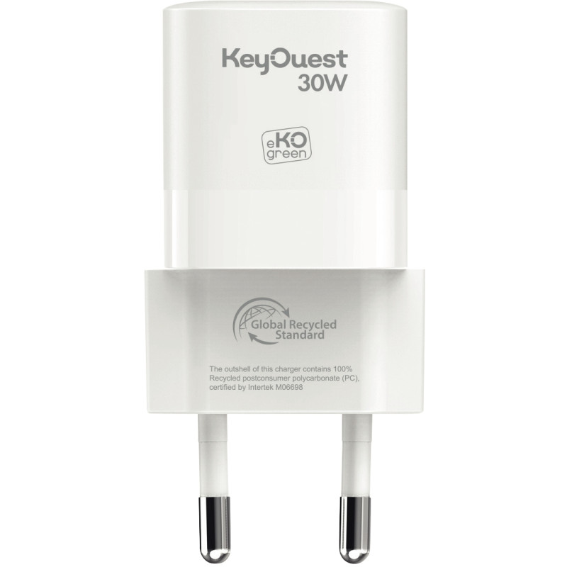 Chargeur secteur 1 port USB-C 30W blanc