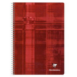 Reliure intégrale 180 pages CLAIREFONTAINE, format 24x32 cm, quadrillé