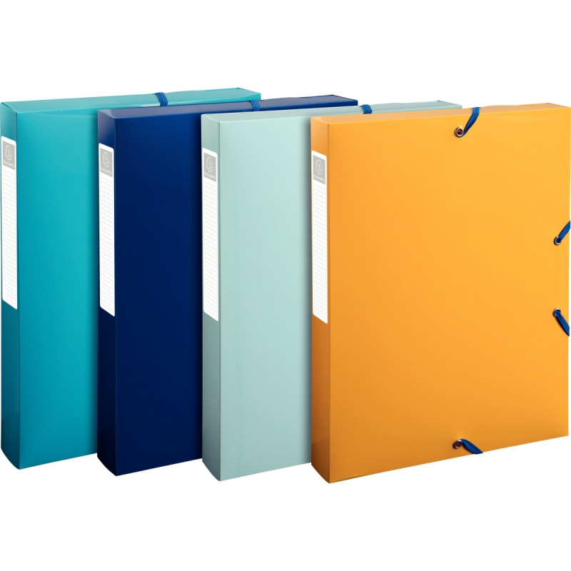 Boîte de classement BEEBLUE en polypropylène recyclé, dos 40 mm, color