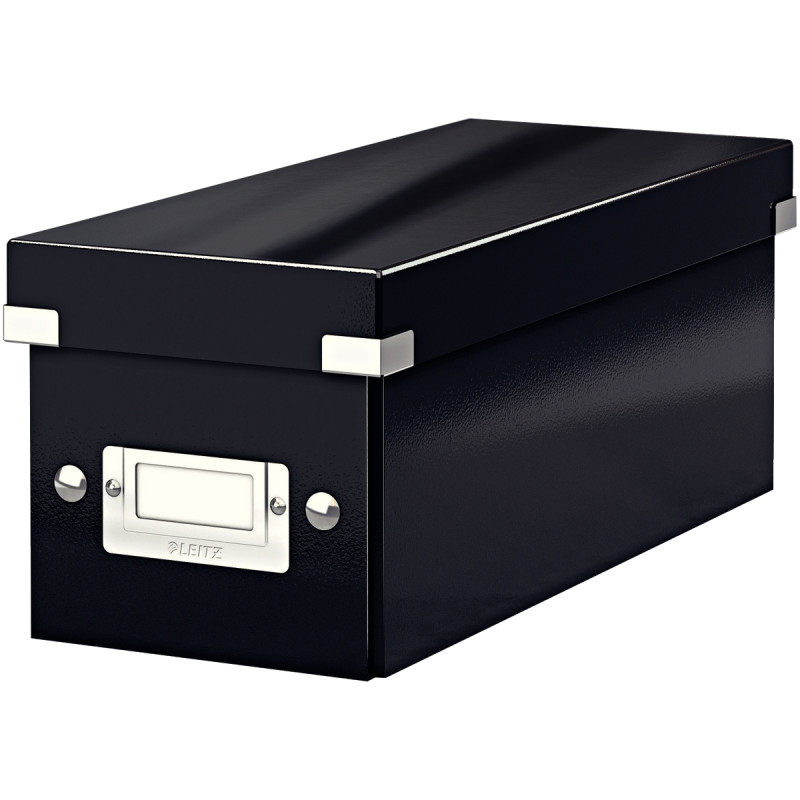 Boite de rangement CLICK&STORE format CD noire