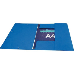 Chemise 3 rabats à élastiques SCOTTEN en carte lustrée 600g, bleu