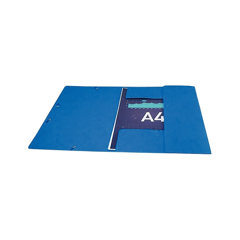 Chemise 3 rabats à élastiques SCOTTEN en carte lustrée 600g, bleu