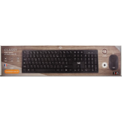 Pack clavier et souris sans fil T'NB Classy couleur noir