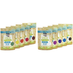 Lot de 10 sachets 180g de gouache en poudre 2 en 1 Tactilcolor