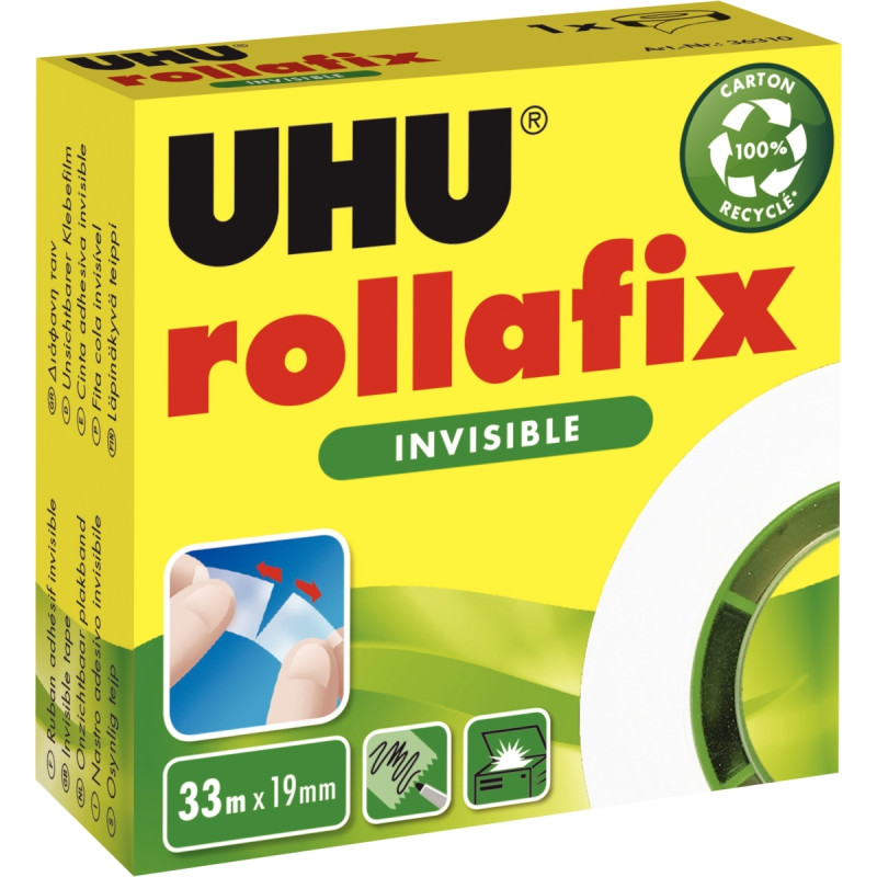 Rouleau adhésif UHU invisible 19mmx33m