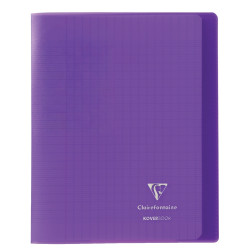 Piqûre 96 pages KOVERBOOK, format 17x22 cm, seyès 90g, couverture poly