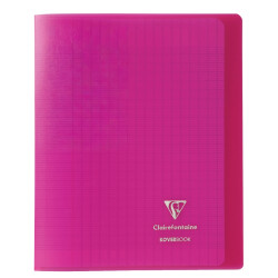 Piqûre 96 pages KOVERBOOK, format 17x22 cm, seyès 90g, couverture poly