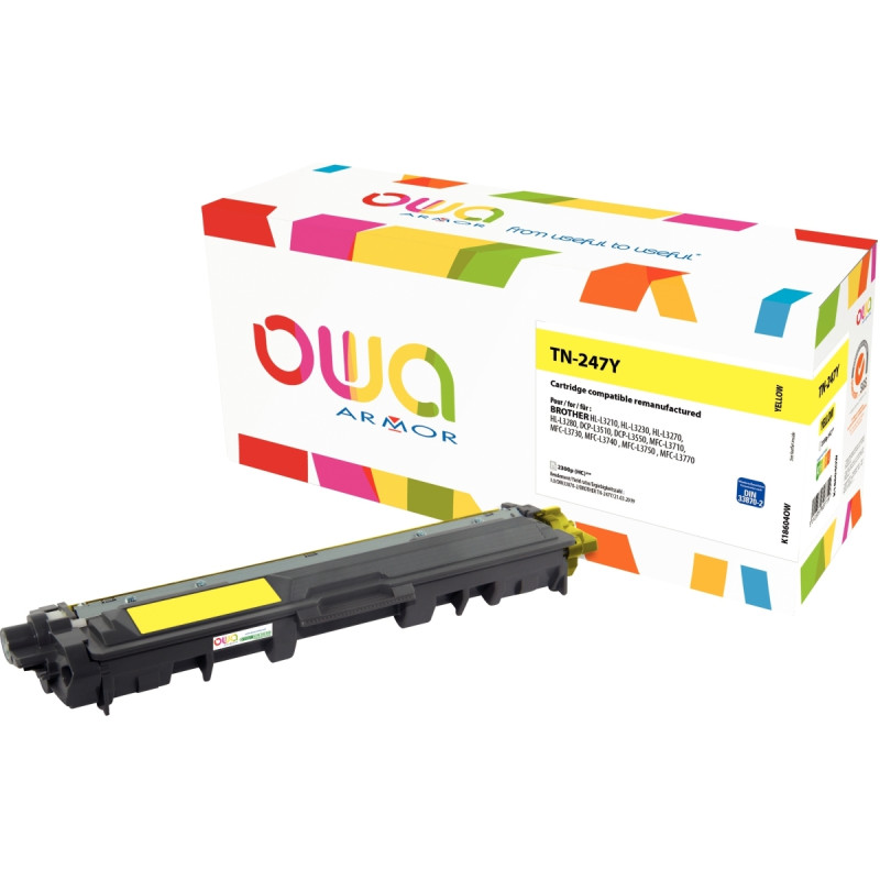 OWA toner laser jaune haute capacité remanufacturé compatible Brother