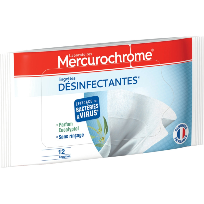 Etui de 12 lingettes désinfectantes