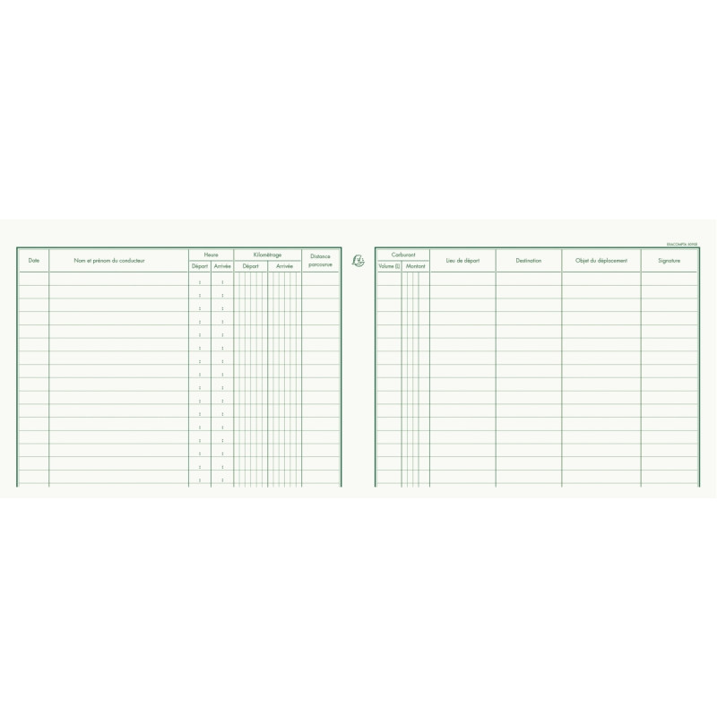 Carnet de bord pour le suivi des déplacements