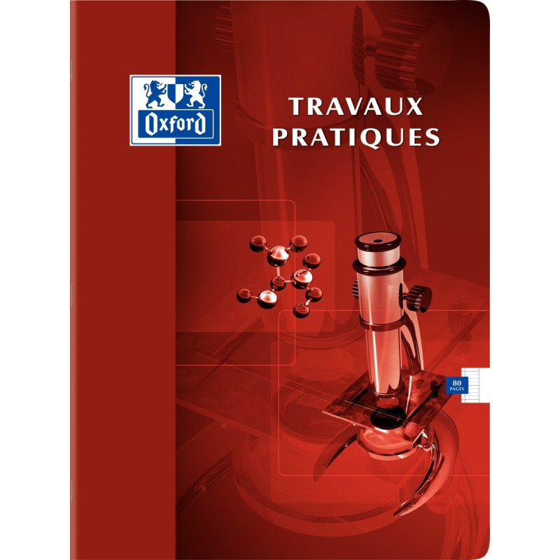 Cahier de travaux pratiques OXFORD, piqûre 80 pages, format 24x32 cm,