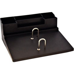 Porte-bloc éphéméride avec pot à crayons noir