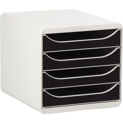Module 4 tiroirs BIGBOX gris/noir