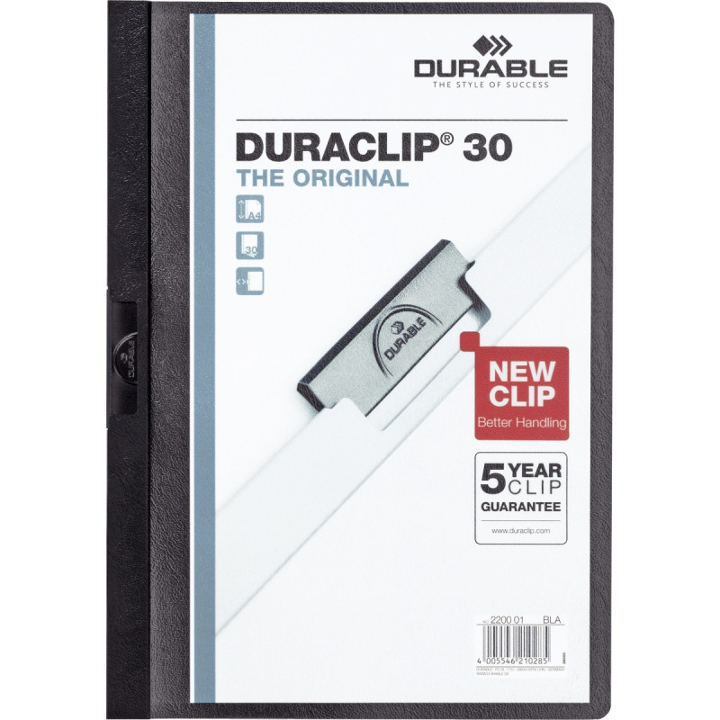 Paquet de 5 chemises DURACLIP 3mm noir
