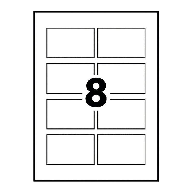 Paquet de 80 cartes de visite blanc mat 85x54mm 260g