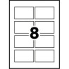 Paquet de 80 cartes de visite blanc mat 85x54mm 260g