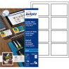 Paquet de 80 cartes de visite blanc mat 85x54mm 260g