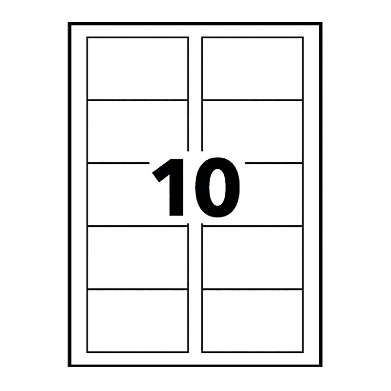 Paquet de 100 cartes de visites blanc satin 85x54mmm 220g
