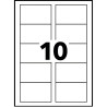 Paquet de 100 cartes de visites blanc satin 85x54mmm 220g