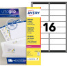 Paquet de 240 étiquettes adresse laser blanc 99,1x33,9mm