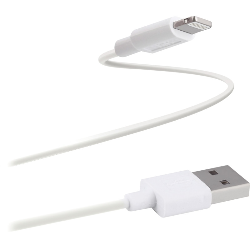 Cordon USB type A vers type Lightning 2m blanc