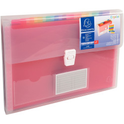 Valisette trieur CRYSTAL en polypropylène, 13 compartiments, incolore