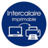 Jeu de 12 intercalaires à onglets personnalisables en polypropylène +
