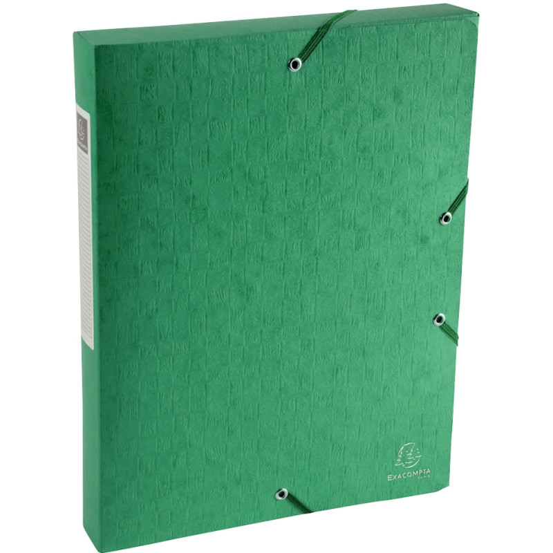 Boite de classement en carte lustrée SCOTTEN dos 4 cm, vert