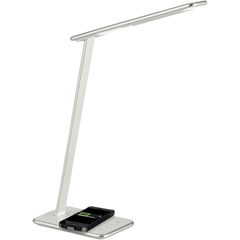 Lampe LED Orbit blanc et argent