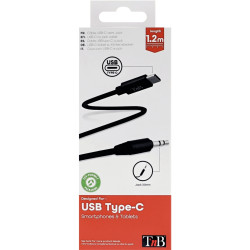 Cordon USB-C vers jack 3,5mm 1,2 mètre