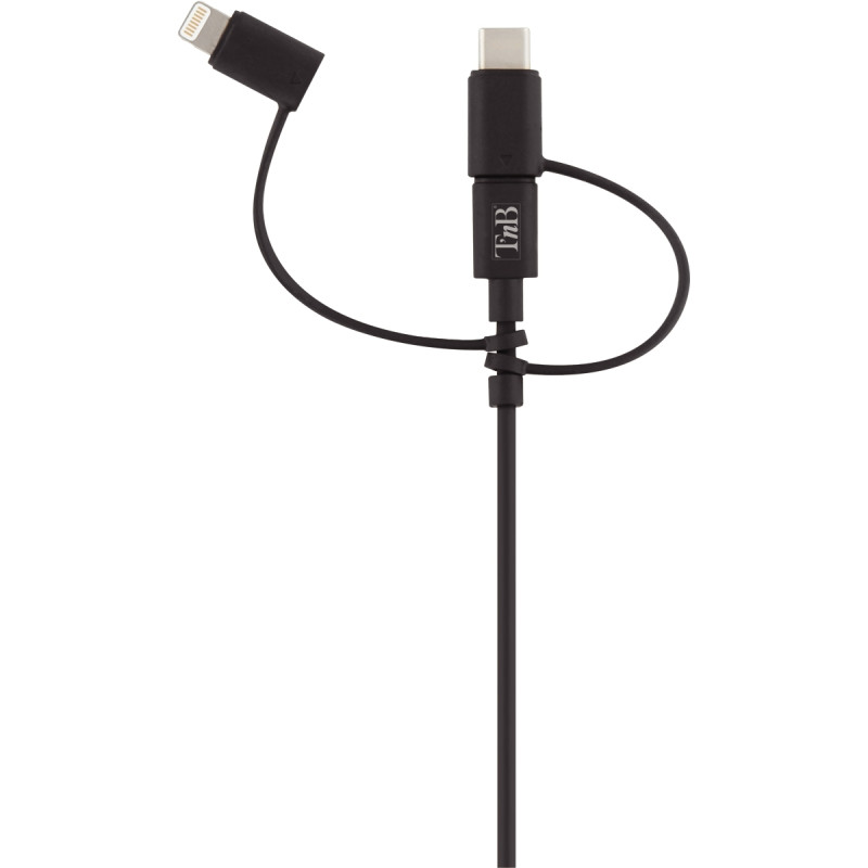 Cordon USB type A vers type C ou micro USB B ou Lightning