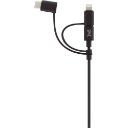 Cordon USB type A vers type C ou micro USB B ou Lightning
