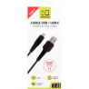 Cordon USB type A vers type C 1m noir