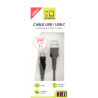 Cordon USB type A vers type C 1m noir